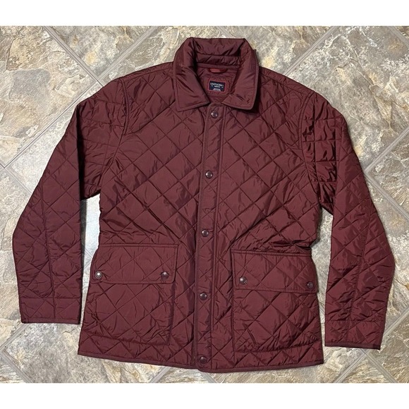 UNTUCKit Other - UNTUCKit Quilted Barn Jacket Mens Medium Burgundy Diamond Field Coat